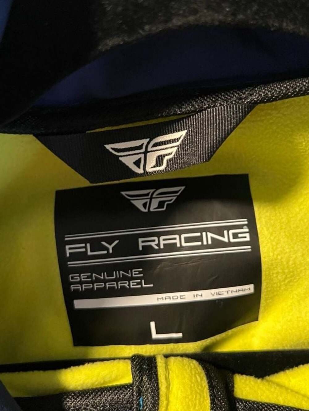 Fly Racing Checkpoint Softshell Jacket Blue Navy Large - Picture 3 of 7